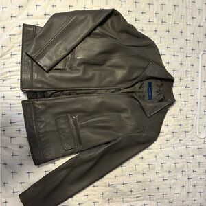 Cole Haan Women's Gray Leather Jacket